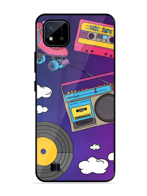 Retro Vibes Glossy Soft Edge Case for Realme C20 Chachhi