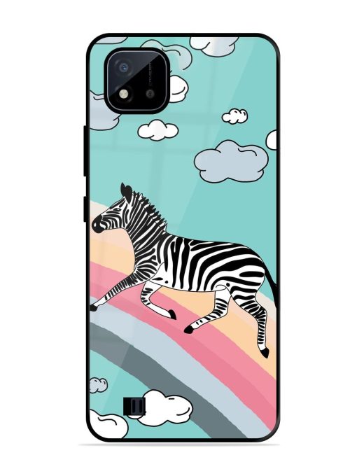 Zebra On A Rainbow Glossy Soft Edge Case for Realme C20 Chachhi