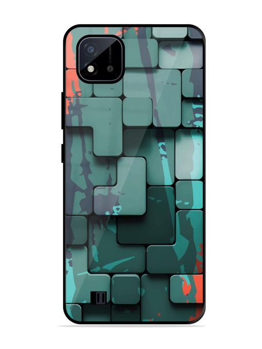 Abstract Geometric Mosaic Glossy Soft Edge Case for Realme C20 Chachhi