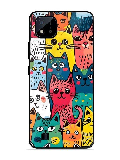 Feline Frenzy Glossy Soft Edge Case for Realme C20 Chachhi