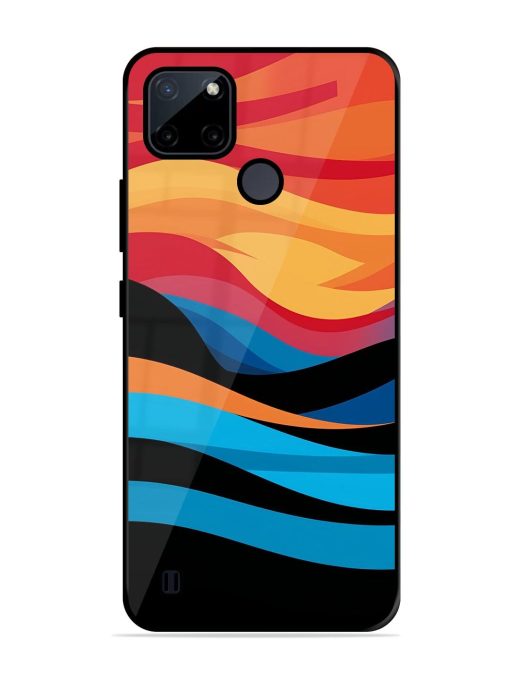 Blazing Currents Glossy Soft Edge Case for Realme C21Y Chachhi