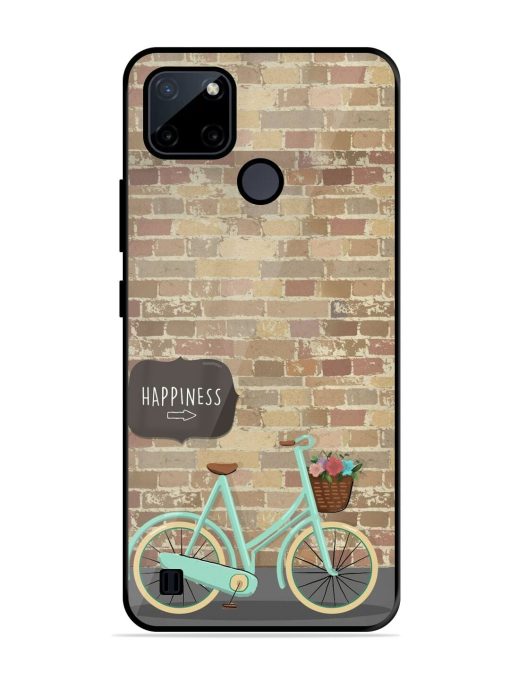 Pedaling Towards Happiness Glossy Soft Edge Case for Realme C21Y Chachhi