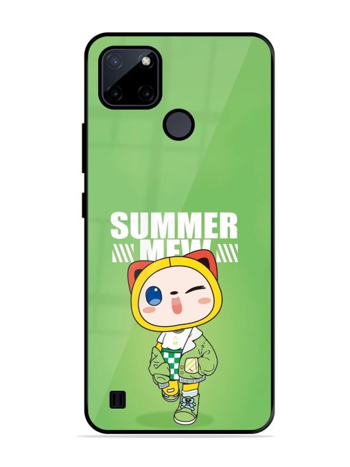 Purrfect Summer Glossy Soft Edge Case for Realme C21Y Chachhi