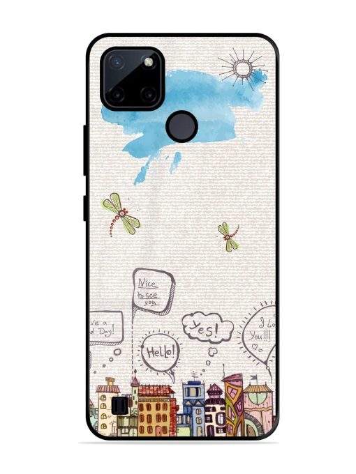 Doodle City Glossy Soft Edge Case for Realme C21Y Chachhi