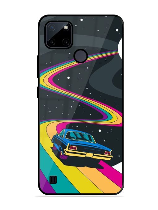 Rainbow Road Glossy Soft Edge Case for Realme C21Y Chachhi