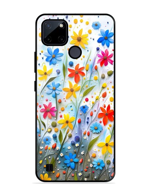 Vibrant Floral Glossy Soft Edge Case for Realme C21Y Chachhi