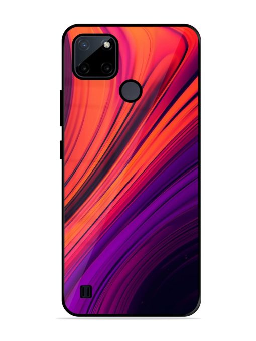 Crimson Curls Glossy Soft Edge Case for Realme C21Y Chachhi