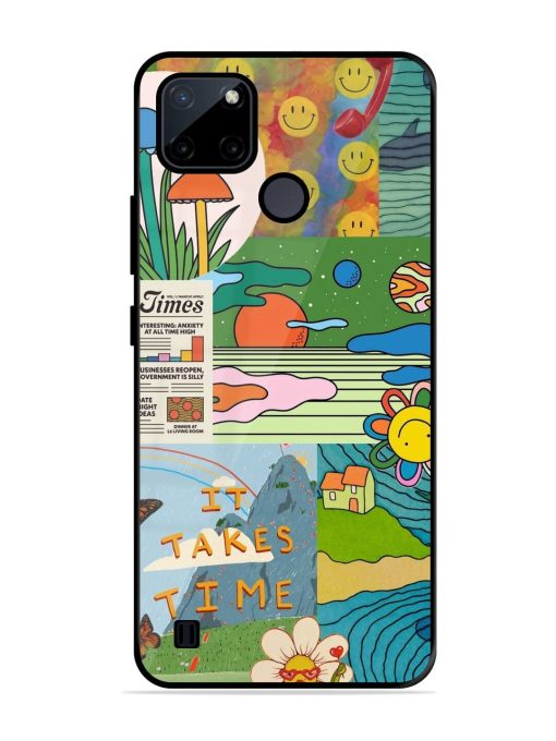 Groovy Vibes Glossy Soft Edge Case for Realme C21Y Chachhi