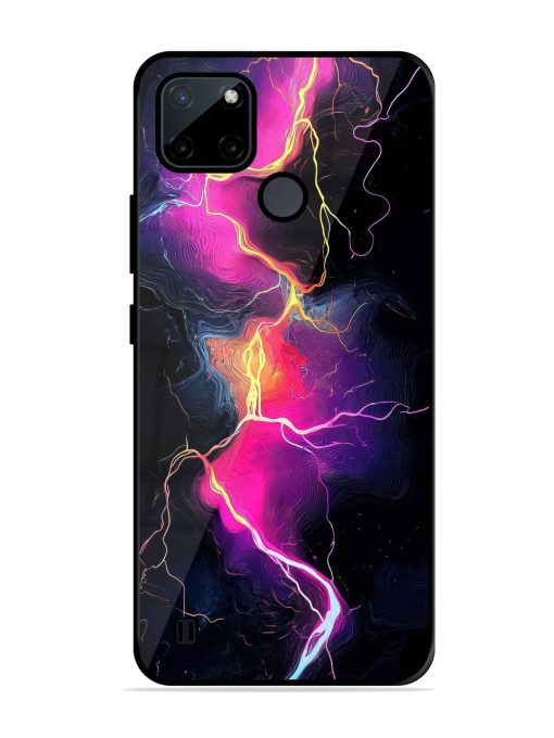 Electric Dreams Glossy Soft Edge Case for Realme C21Y Chachhi