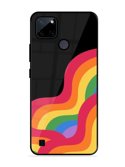 Wavy Rainbow Glossy Soft Edge Case for Realme C21Y Chachhi