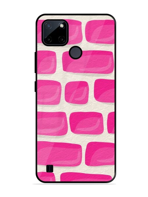 Pink Brick Wall Glossy Soft Edge Case for Realme C21Y Chachhi