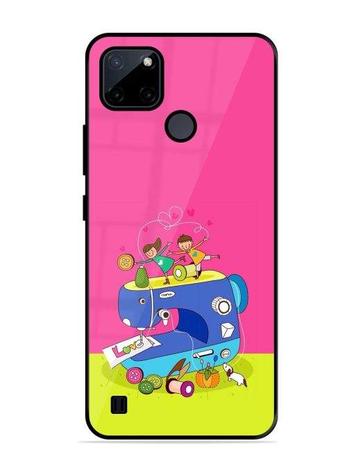 Sew Cute Glossy Soft Edge Case for Realme C21Y Chachhi