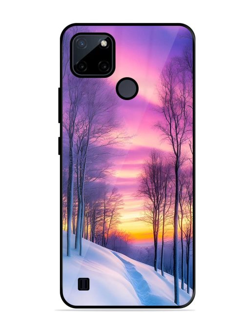 Winter'S Purple Haze Glossy Soft Edge Case for Realme C21Y Chachhi