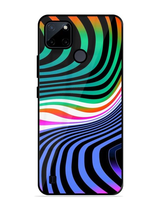 Psychedelic Waves Glossy Soft Edge Case for Realme C21Y Chachhi