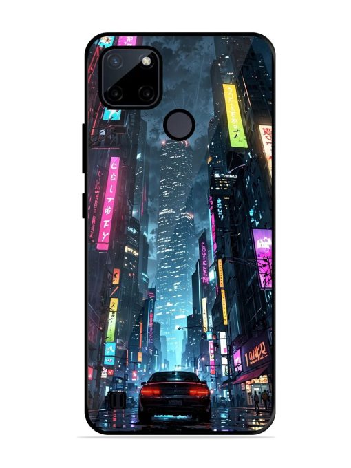 Neon Nightscape Glossy Soft Edge Case for Realme C21Y Chachhi