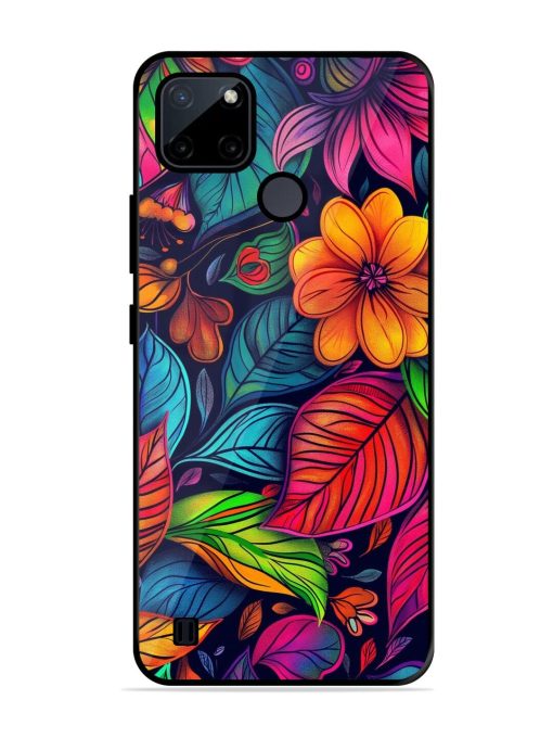 Rainbow Of Blooms Glossy Soft Edge Case for Realme C21Y Chachhi