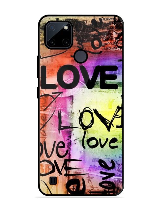 Love Graffiti Glossy Soft Edge Case for Realme C21Y Chachhi