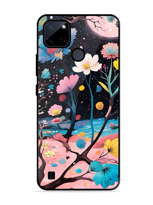 Cosmic Bloom Glossy Soft Edge Case for Realme C21Y Chachhi