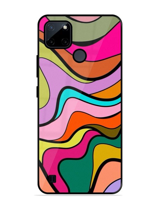 Wavy Wonder Glossy Soft Edge Case for Realme C21Y Chachhi