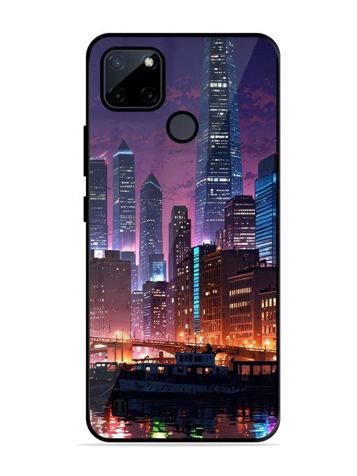 Neon Nightscape Glossy Soft Edge Case for Realme C21Y Chachhi