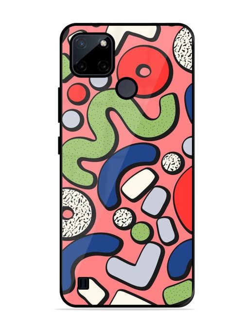 Groovy Geometric Shapes Glossy Soft Edge Case for Realme C21Y Chachhi