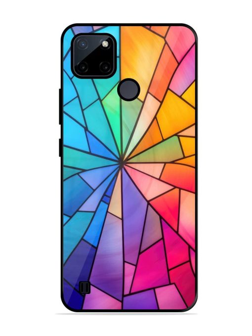 Stained Glass Kaleidoscope Of Colors Glossy Soft Edge Case for Realme C21Y Chachhi