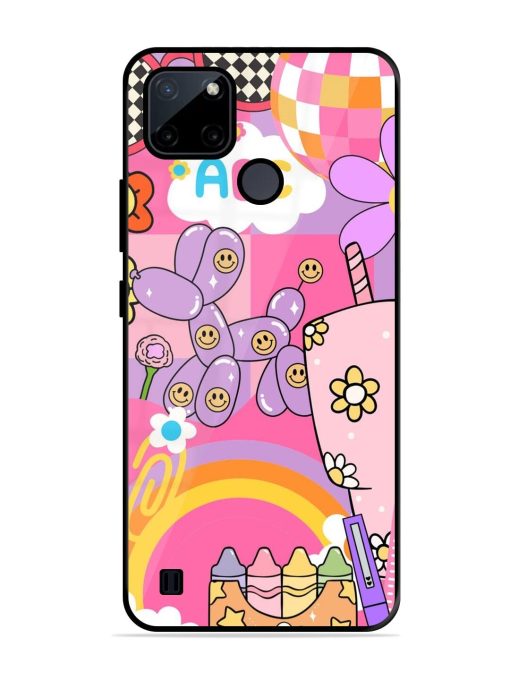 Whimsical Y2K Chaos Glossy Soft Edge Case for Realme C21Y