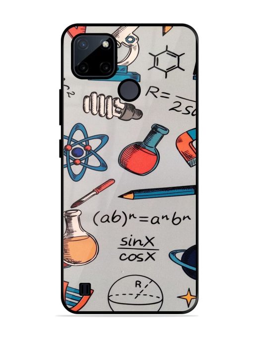 Science Doodle Delight Glossy Soft Edge Case for Realme C21Y Chachhi