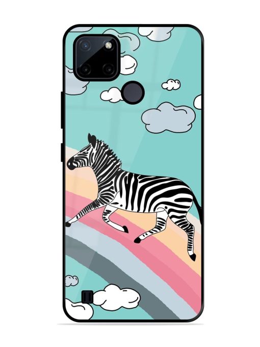 Zebra On A Rainbow Glossy Soft Edge Case for Realme C21Y Chachhi