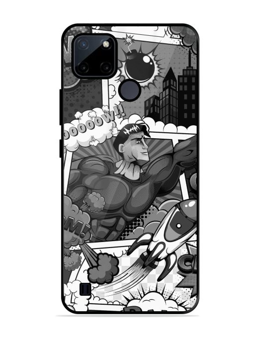 Comic Book Chaos Glossy Soft Edge Case for Realme C21Y Chachhi