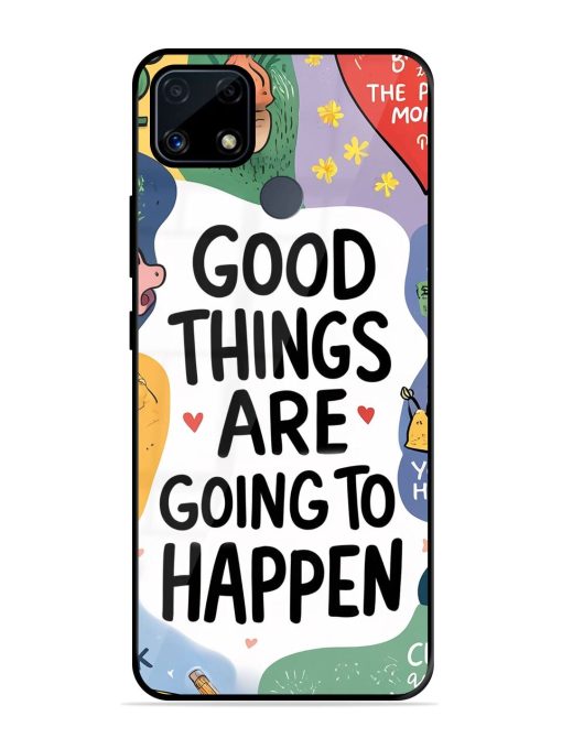 Uplifting Scribbles Glossy Soft Edge Case for Realme C25S Chachhi