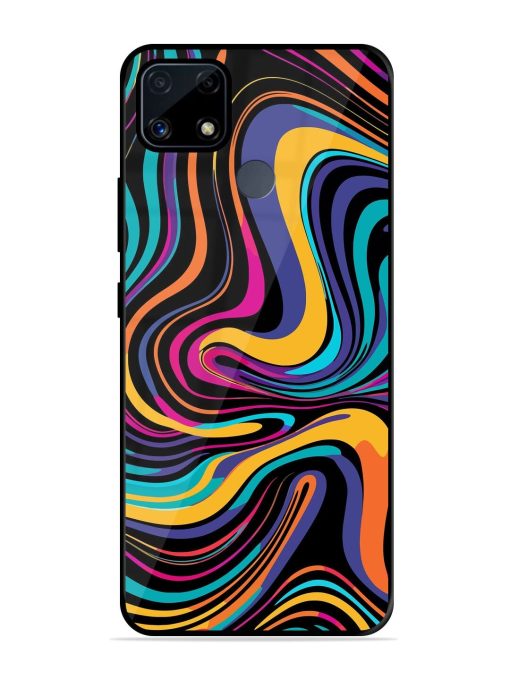 Psychedelic Swirl Glossy Soft Edge Case for Realme C25S Chachhi