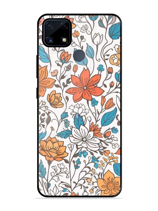 Floral Symphony Glossy Soft Edge Case for Realme C25S Chachhi