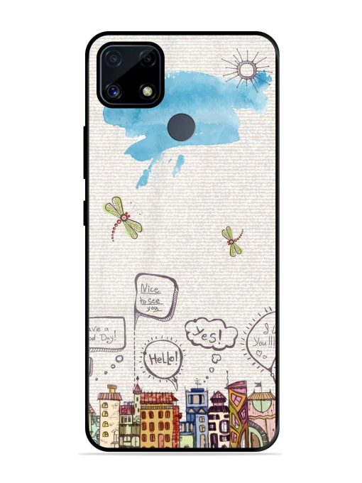 Doodle City Glossy Soft Edge Case for Realme C25S