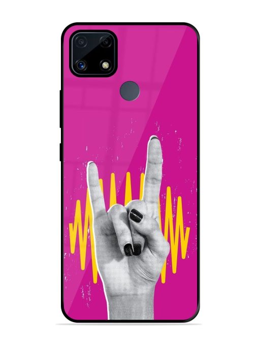 Rock Hand Glossy Soft Edge Case for Realme C25S Chachhi