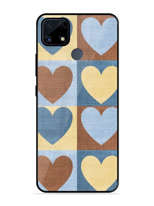 Hearts On Canvas Glossy Soft Edge Case for Realme C25S Chachhi