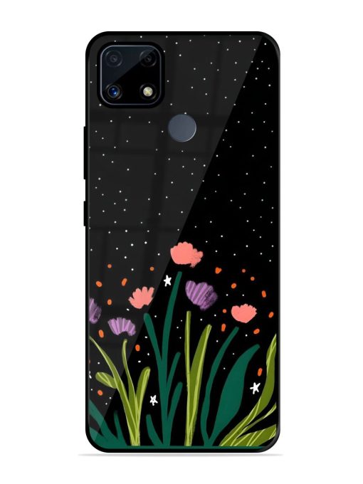 Midnight Bloom Glossy Soft Edge Case for Realme C25S Chachhi