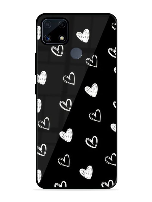 Scattered Hearts Glossy Soft Edge Case for Realme C25S Chachhi