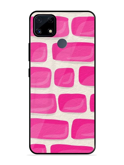 Pink Brick Wall Glossy Soft Edge Case for Realme C25S Chachhi