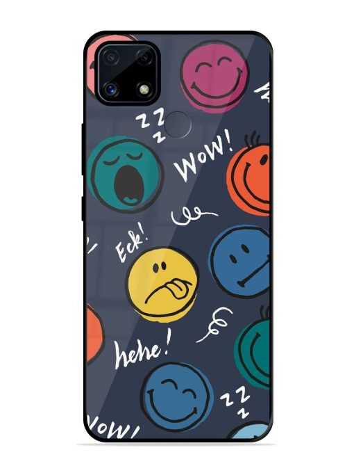 Emoticon Parade Glossy Soft Edge Case for Realme C25S Chachhi