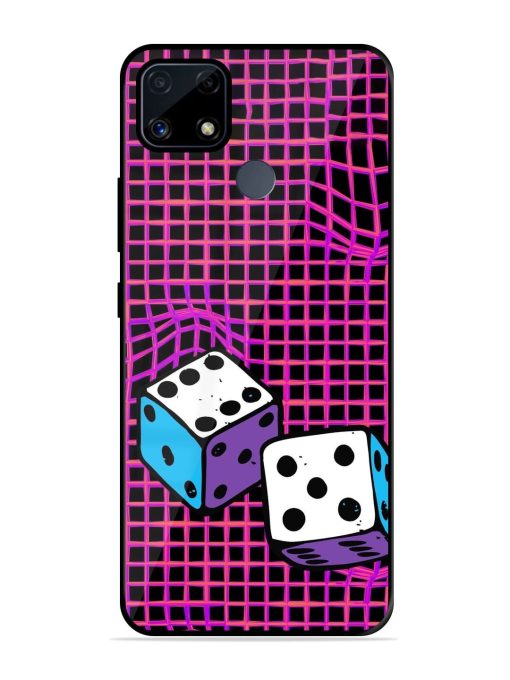 Glitched Dice Glossy Soft Edge Case for Realme C25S Chachhi