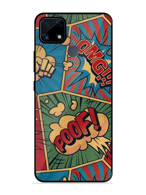 Comic Book Chaos Glossy Soft Edge Case for Realme C25S Chachhi