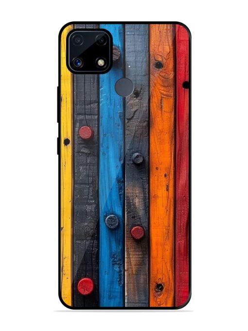 Rainbow Plank Glossy Soft Edge Case for Realme C25S Chachhi