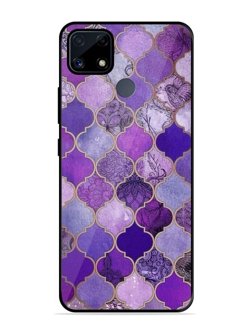 Purple Mosaic Magic Glossy Soft Edge Case for Realme C25S Chachhi