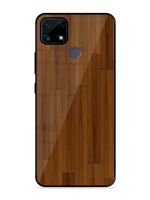 Warm Woodgrain Glossy Soft Edge Case for Realme C25S Chachhi