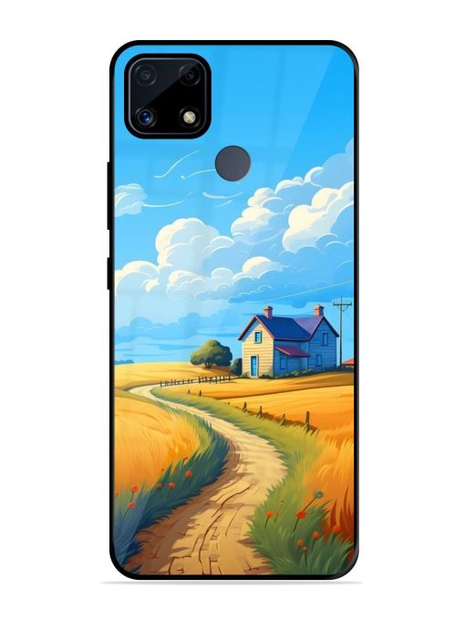 Countryside Cottage Glossy Soft Edge Case for Realme C25S Chachhi