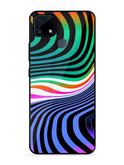 Psychedelic Waves Glossy Soft Edge Case for Realme C25S Chachhi