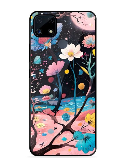 Cosmic Bloom Glossy Soft Edge Case for Realme C25S Chachhi