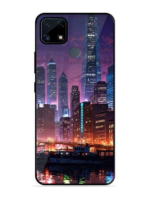 Neon Nightscape Glossy Soft Edge Case for Realme C25S Chachhi