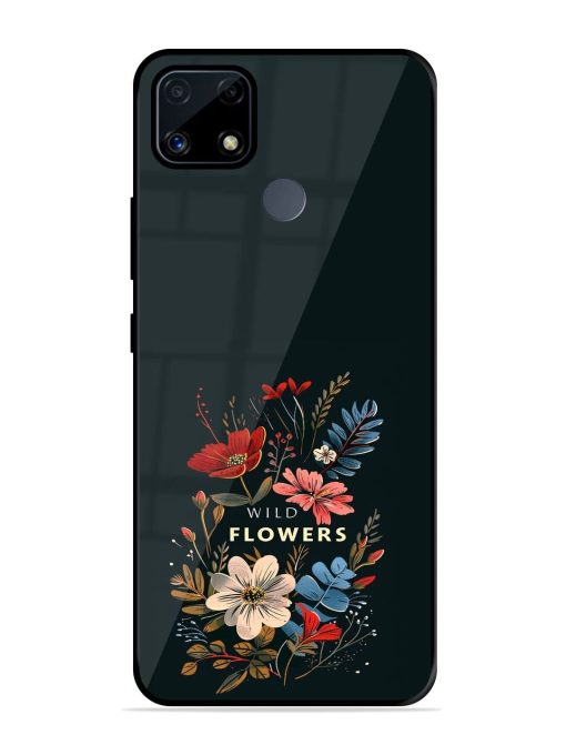 Dark Floral Glossy Soft Edge Case for Realme C25S Chachhi